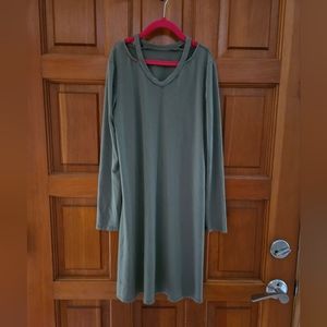 Art Class Green Long Sleeve Dress, Youth Size Large 10/12